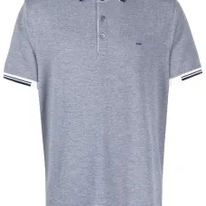 Рубашка-поло с отделкой в полоску