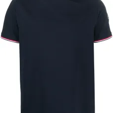 Футболка с отделкой в полоску