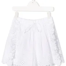 Шорты с вышивкой и оборками