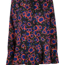 рубашка с цветочным принтом и завязками рубашка с цветочным принтом и завязками