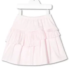 Юбка с эластичным поясом и плиссированными вставками