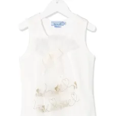 Топ без рукавов с вышивкой