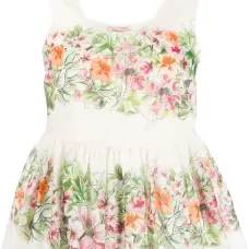 Блузка без рукавов с баской