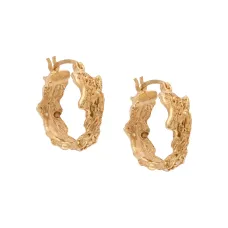 Позолоченные серьги-кольца Rebuita