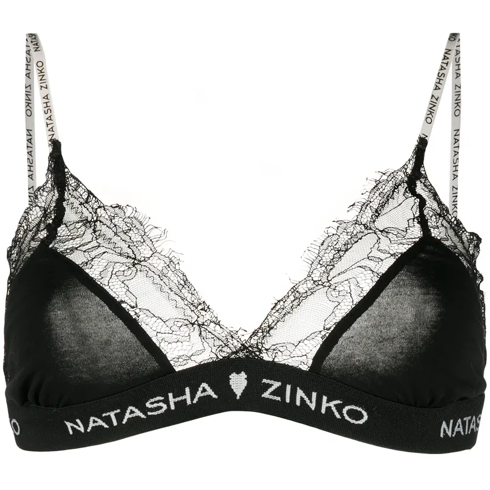 кружевной бюстгальтер с треугольными чашками