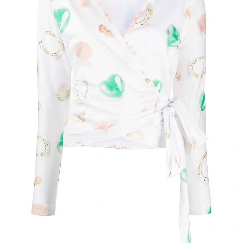 топ с запахом и принтом