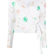 топ с запахом и принтом