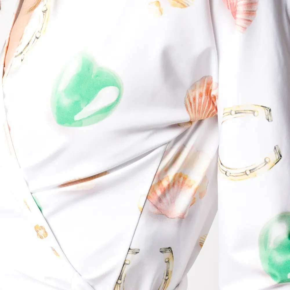 топ с запахом и принтом топ с запахом и принтом