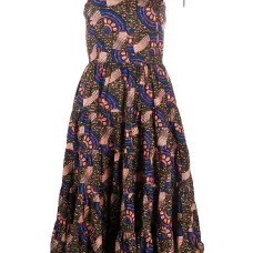 Ярусное платье с абстрактным принтом Ярусное платье с абстрактным принтом