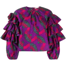 Блузка с оборками на рукавах