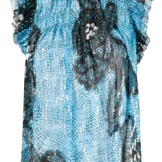 Блузка без рукавов с абстрактным принтом