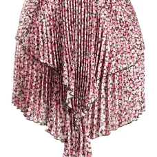 каскадная юбка мини асимметричного кроя