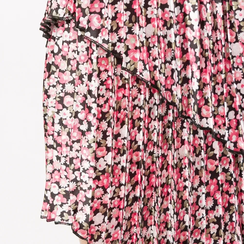 каскадная юбка мини асимметричного кроя