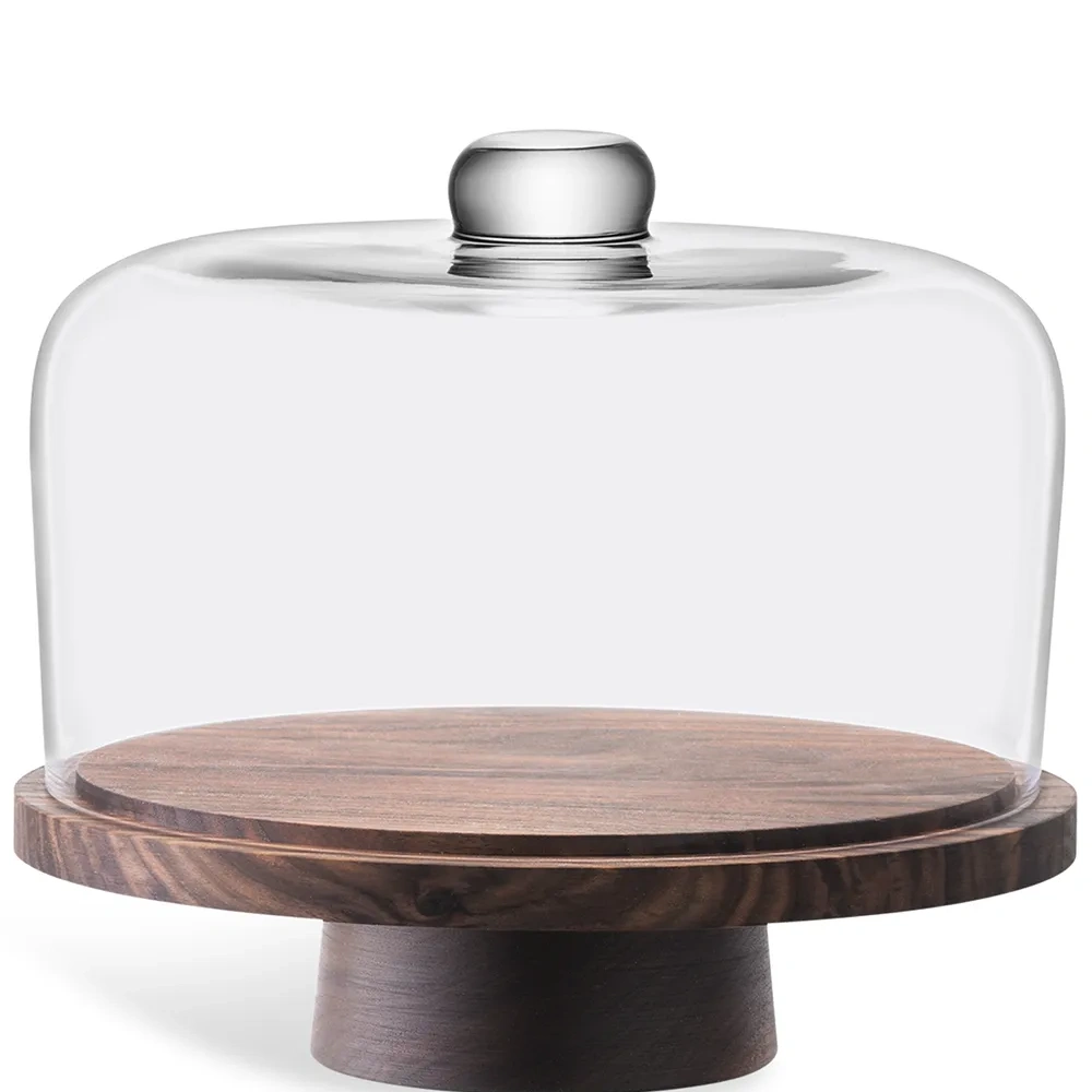 Набор City из деревянной подставки и стеклянной крышки
