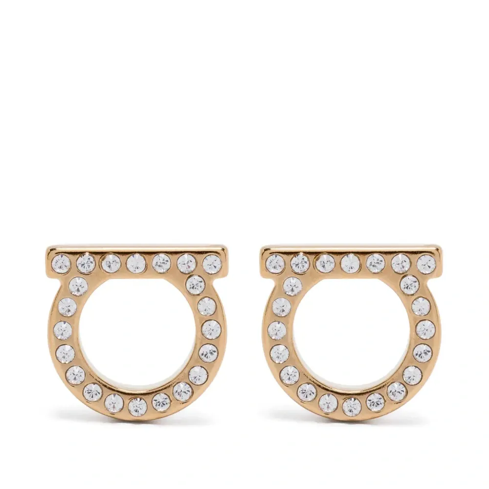 Серьги с декором Gancini и кристаллами