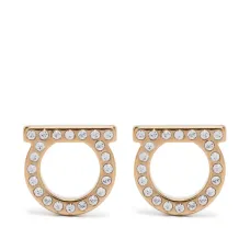 Серьги с декором Gancini и кристаллами
