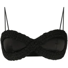 бюстгальтер с плетеной отделкой