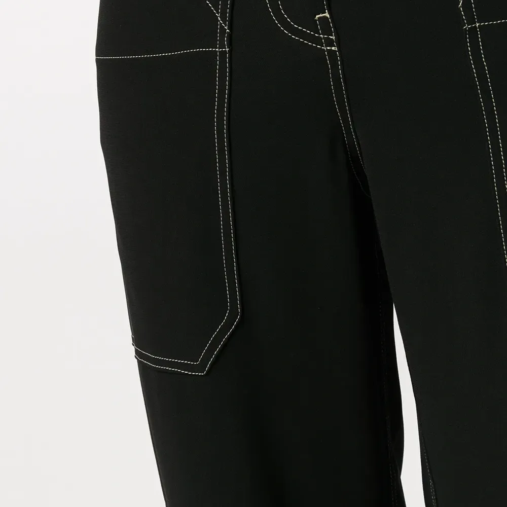 Брюки прямого кроя с контрастной строчкой