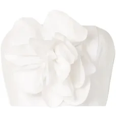 Укороченный топ с цветочной аппликацией Укороченный топ с цветочной аппликацией