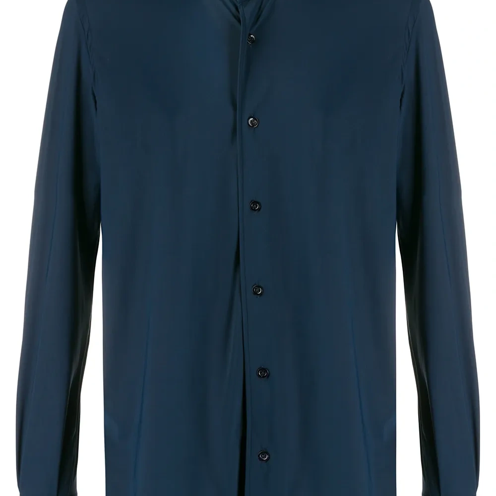 Рубашка строгого кроя с французским воротником