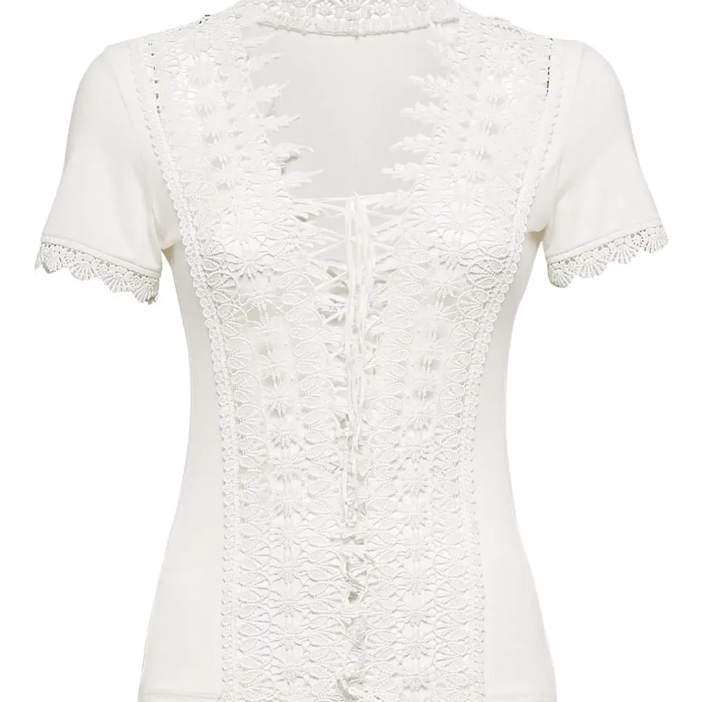 Топ с кружевной отделкой