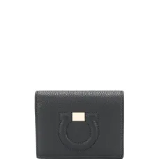 Кошелек из зернистой кожи с декором Gancini