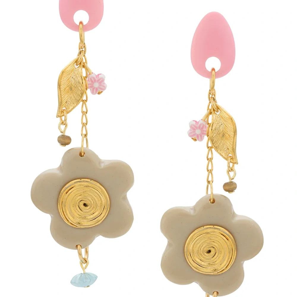 Серьги в виде цветов