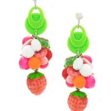 Серьги в форме клубники