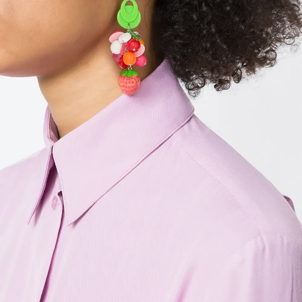 Серьги в форме клубники