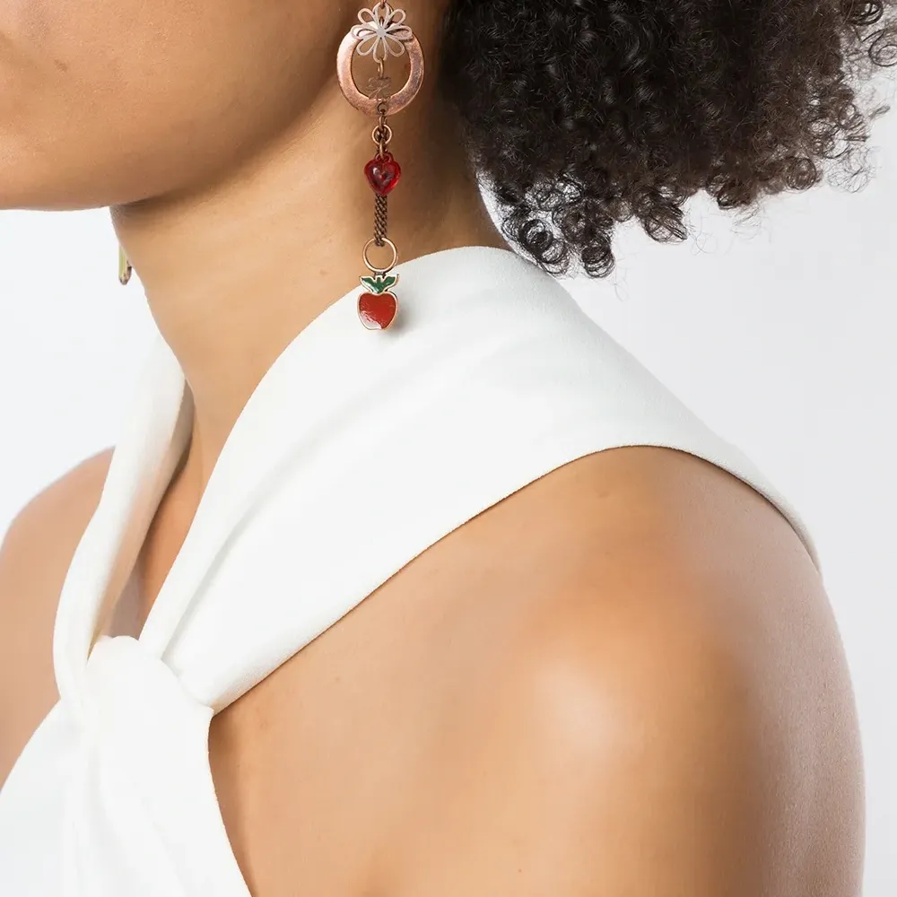 Серьги в форме фруктов