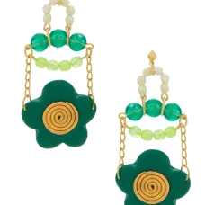 Серьги в виде цветов