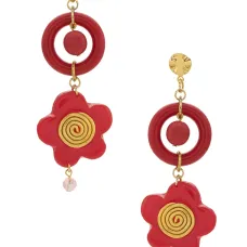 Серьги в виде цветов