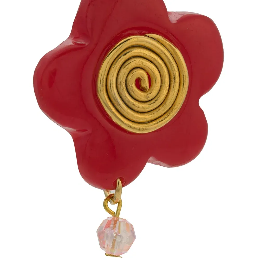 Серьги в виде цветов