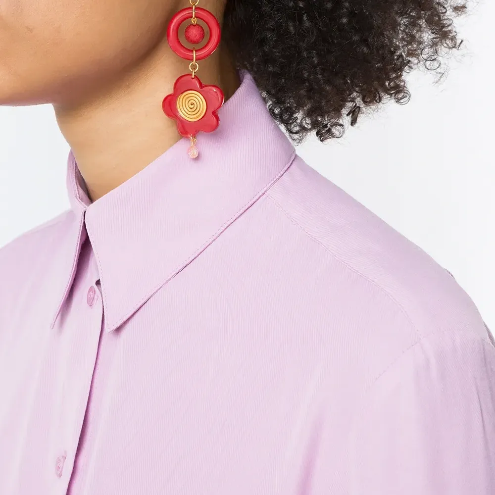 Серьги в виде цветов