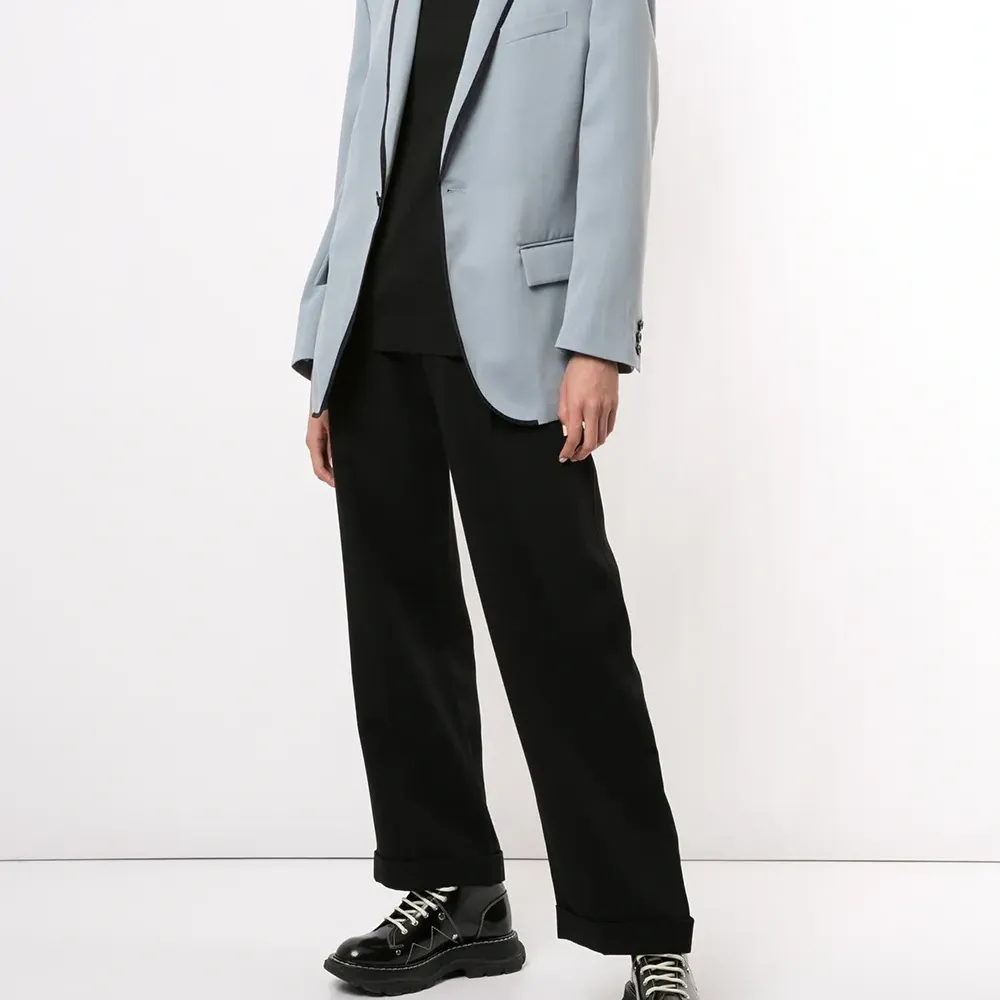 однобортный пиджак с лацканами-шалькой