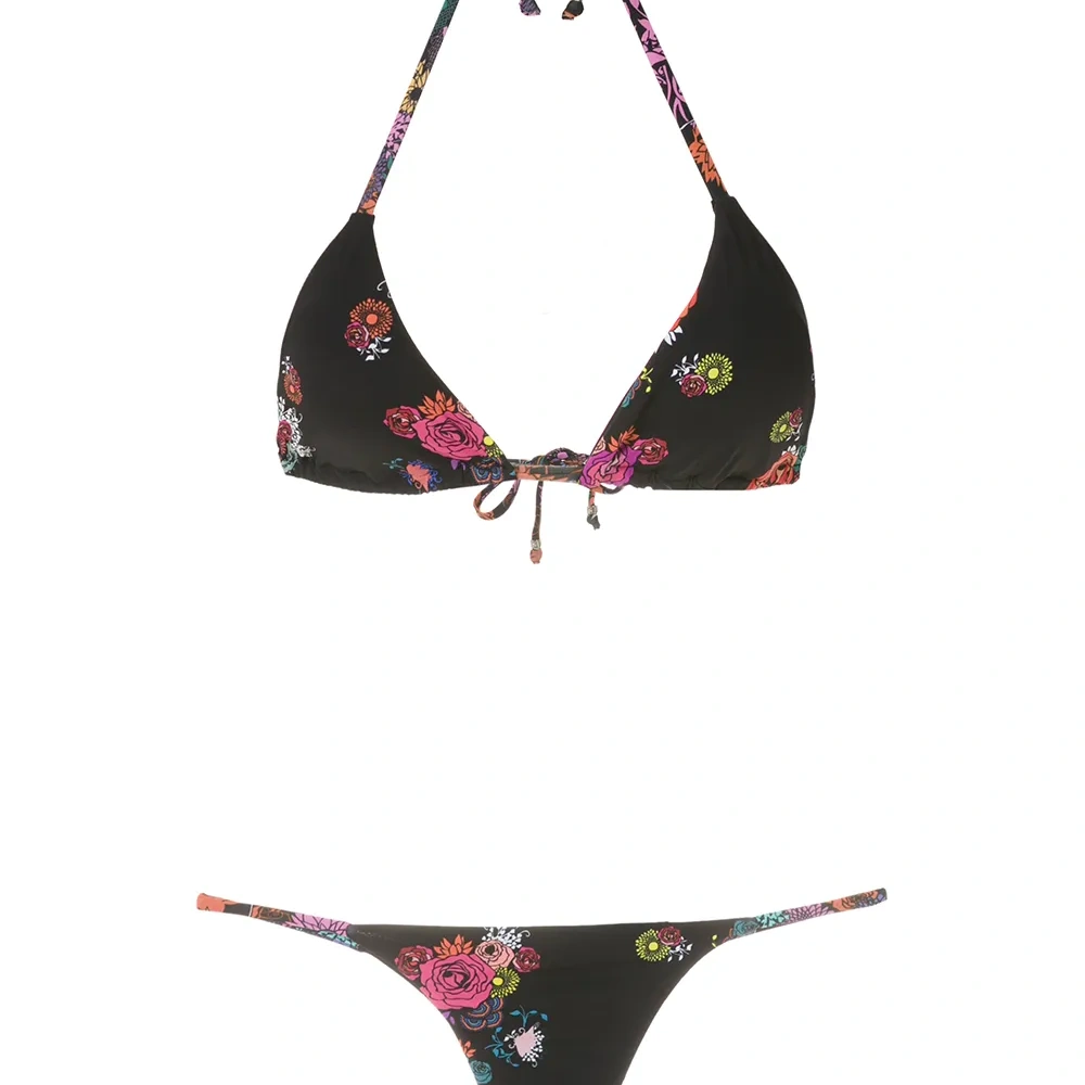 Бикини с принтом и треугольными чашками Бикини с принтом и треугольными чашками