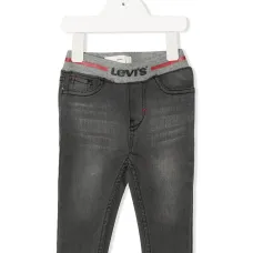 Джинсы скинни с поясом в рубчик