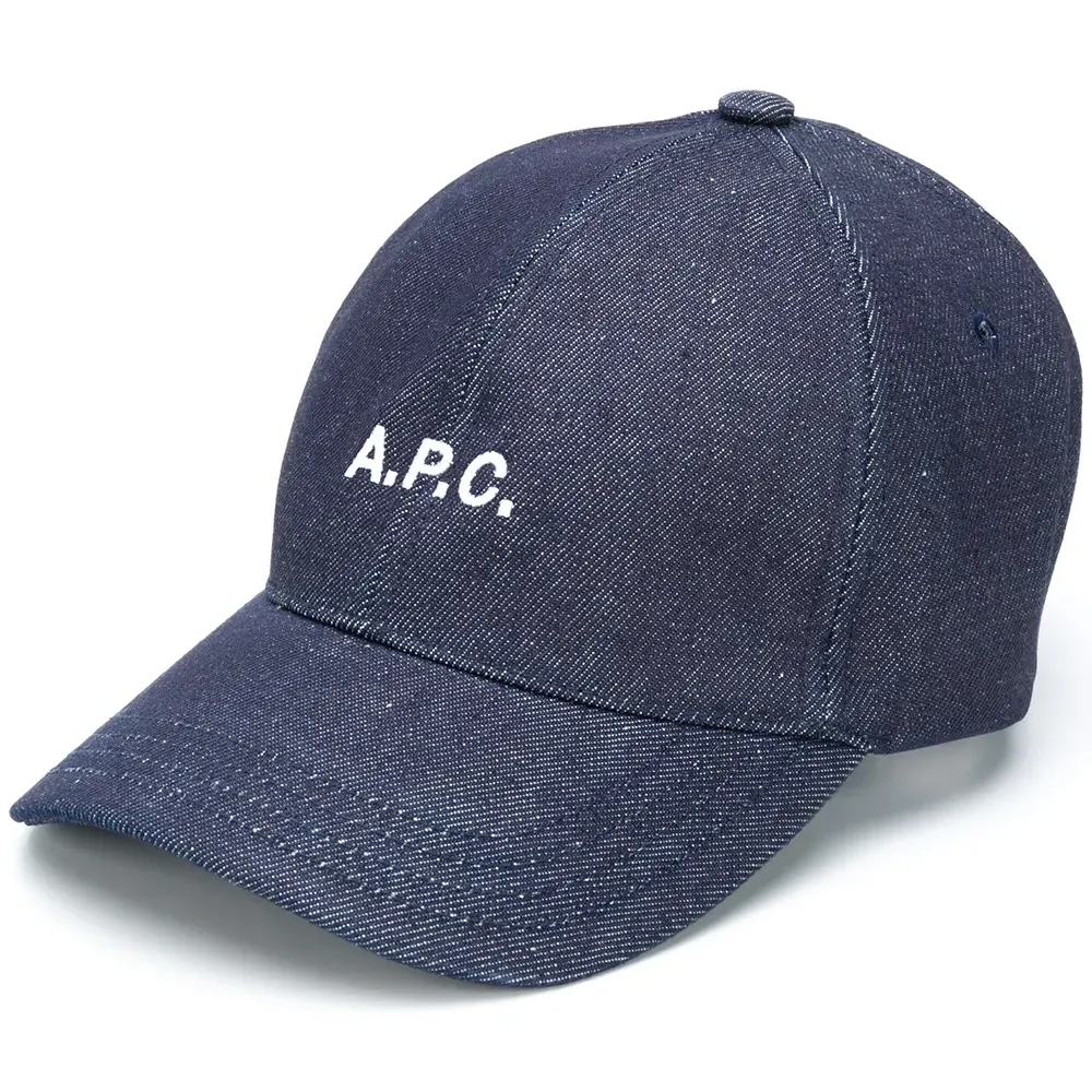 Джинсовая кепка с вышитым логотипом