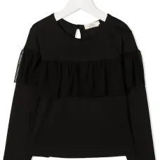 толстовка с оборками из тюля