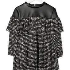 платье с оборками и принтом