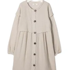 платье миди на пуговицах