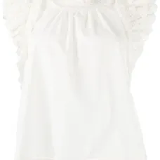 Блузка с английской вышивкой и оборками Блузка с английской вышивкой и оборками
