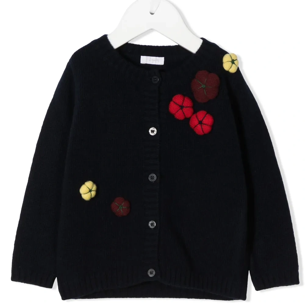 кардиган с цветочной вышивкой