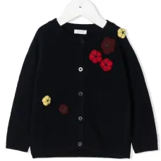 кардиган с цветочной вышивкой