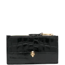 Кошелек на молнии с декором Skull