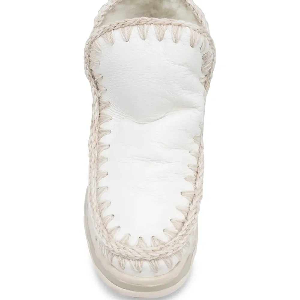 Высокие угги-кроссовки с декоративной строчкой