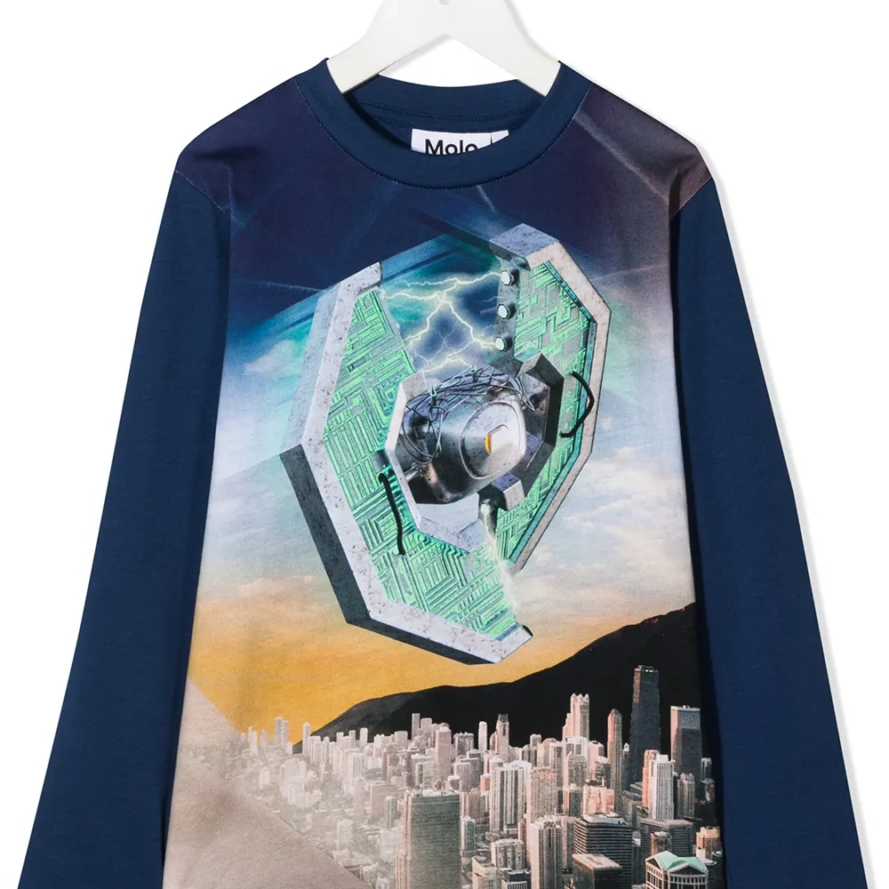 топ из органического хлопка с графичным принтом