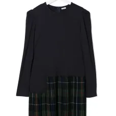 Платье асимметричного кроя в клетку тартан Платье асимметричного кроя в клетку тартан