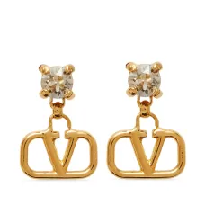 Серьги с логотипом VLogo Signature и кристаллами