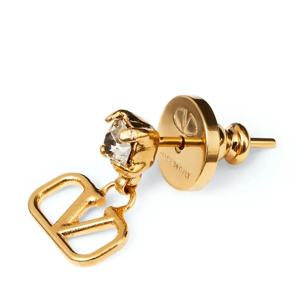 Серьги с логотипом VLogo Signature и кристаллами